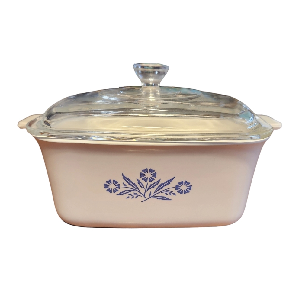 Vintage Corning Ware Blue Cornflower P-4-B 1 1/2 Quart Casserole Dish 1962-1971